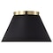 Nuvo Dover 2-Light Small Flush Mount - Black with Vintage Brass 60/7417 - alternate 3